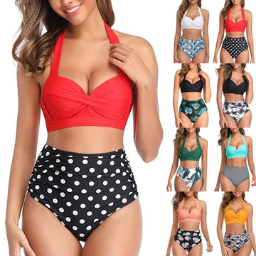 High-waisted and Separate Bottoms Top-selling Digital Printed Bikini Swimsuit