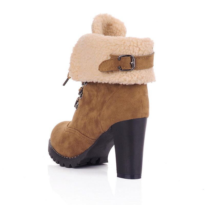 Fashion French Style Simulation Lamb Fur Martin Boots