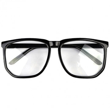 Oversized Tortoise Shell Retro Nerd Geek Black Clear Lens Plain Glasses - Oh Yours Fashion - 1