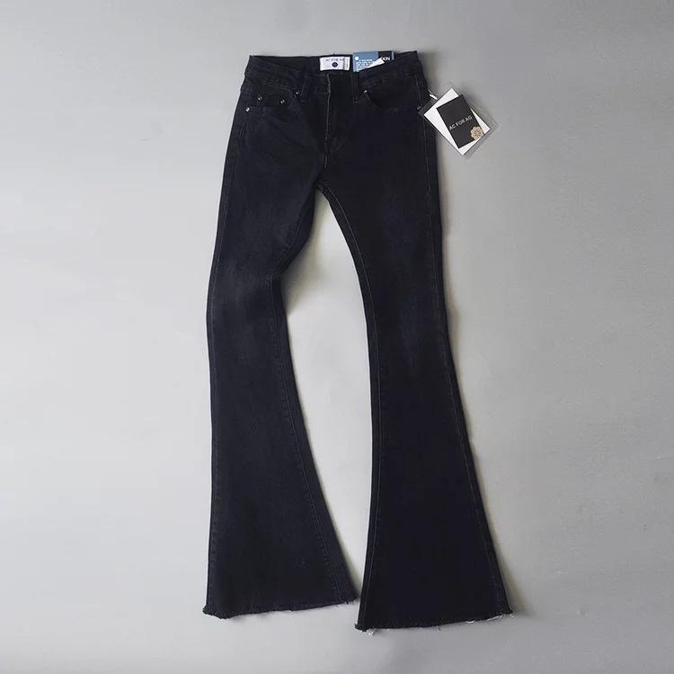 Middle Waist Long Bell-bottomed Jeans Pants