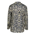 Open Front Double Breasted Leopard Blazer