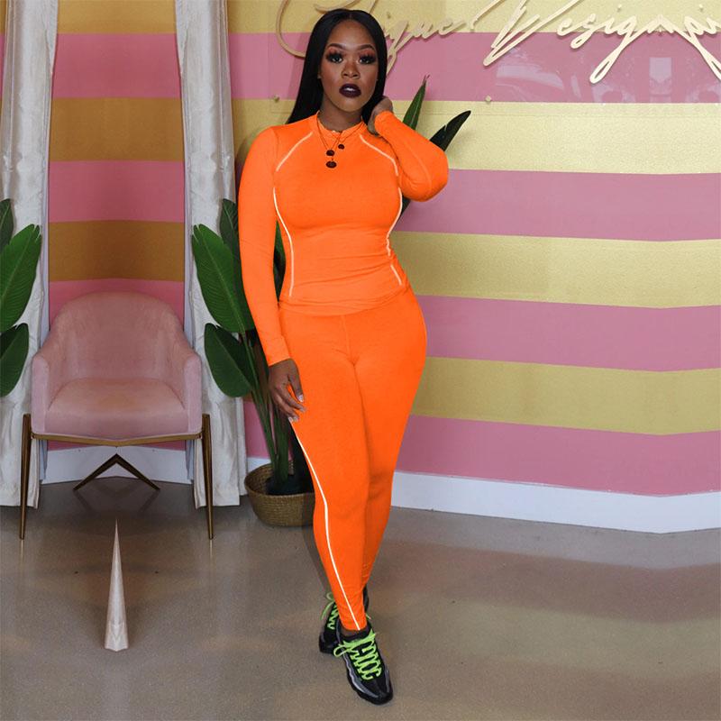 Neon Skinny Sports Two Pieces Set