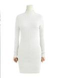 High Neck Bodycon Knitting Sweater Dress - Oh Yours Fashion - 3