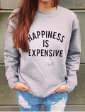 Scoop Print Splicing Pullover Loose Long Sleeve Sweatshirt - Oh Yours Fashion - 2