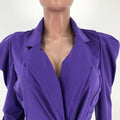 Purple Lantern Sleeve Blazer Coat
