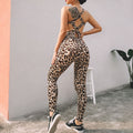 Leopard Open Back Skinny Jumpsuit