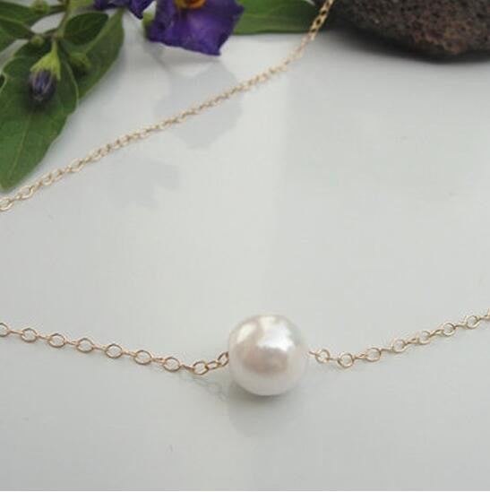 Delicate Pearl Collarbone Necklace Chain - Oh Yours Fashion - 3