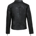 Simple Black Faux Leather Jacket