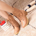 British Style Simple Short Lace Up Martin Boots
