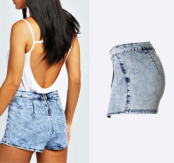 Summer Crossover Irregular Casual Denim Skirt Shorts - OhYoursFashion - 4