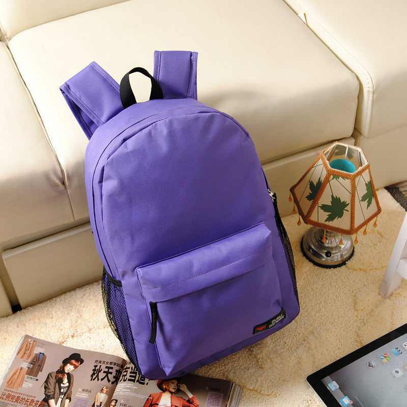 Pure Color Korean Style Flexo Backpack - Oh Yours Fashion - 7