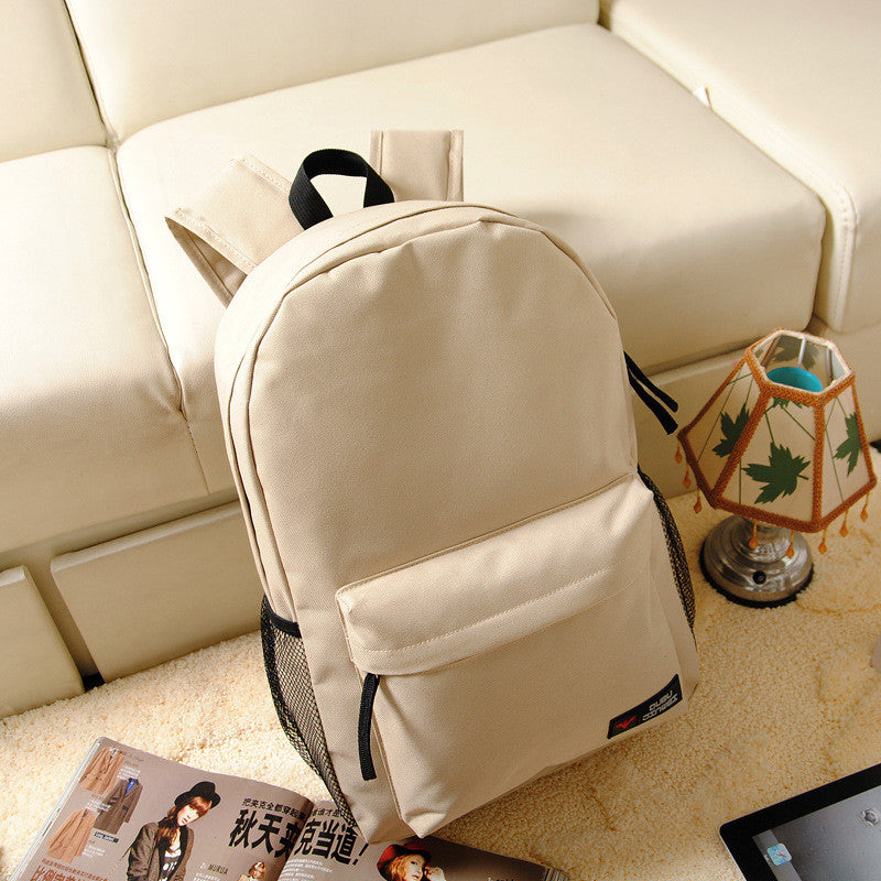 Pure Color Korean Style Flexo Backpack - Oh Yours Fashion - 3