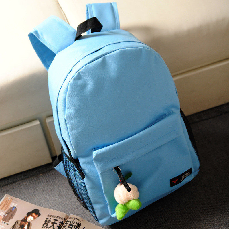Pure Color Korean Style Flexo Backpack - Oh Yours Fashion - 8
