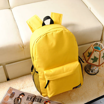 Pure Color Korean Style Flexo Backpack - Oh Yours Fashion - 1