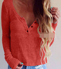 Hot Style Button Decorate V Neck Knit Women's Sweater - Oh Yours Fashion - 1