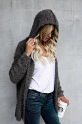 Candy Color Open Hooded Short Cardigan Coat