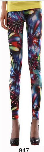 Bodycon Skinny Flower Print Sky Slim Flower Print Sport Leggings - Oh Yours Fashion - 6
