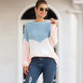 Colorblock Knitting Long Sleeve Pullover Sweater?