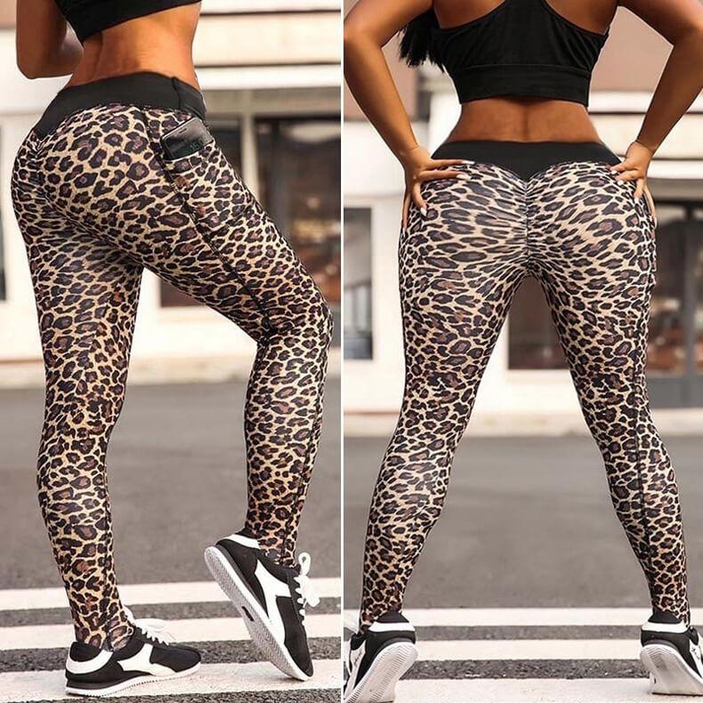 Sexy High Waist Leopard Skinny Yoga Leggings Pants