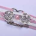 Romantic Pink Heart LOVE Pearl Hand-made Bracelet - Oh Yours Fashion - 2