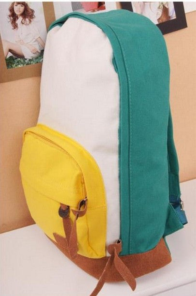 Leisure Cute Contrast Color Canvas Backpack - Oh Yours Fashion - 8
