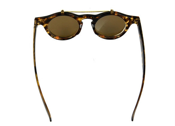 Women's Mens Retro Style Flip Up Round Steampunk Sunglasses - Oh Yours Fashion - 5