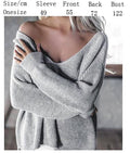 Sexy V-Neck Loose BF Irregular Sweater - Oh Yours Fashion - 7