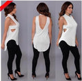 Backless Sleeveless High Neck Slim Sexy Blouse - Oh Yours Fashion - 5
