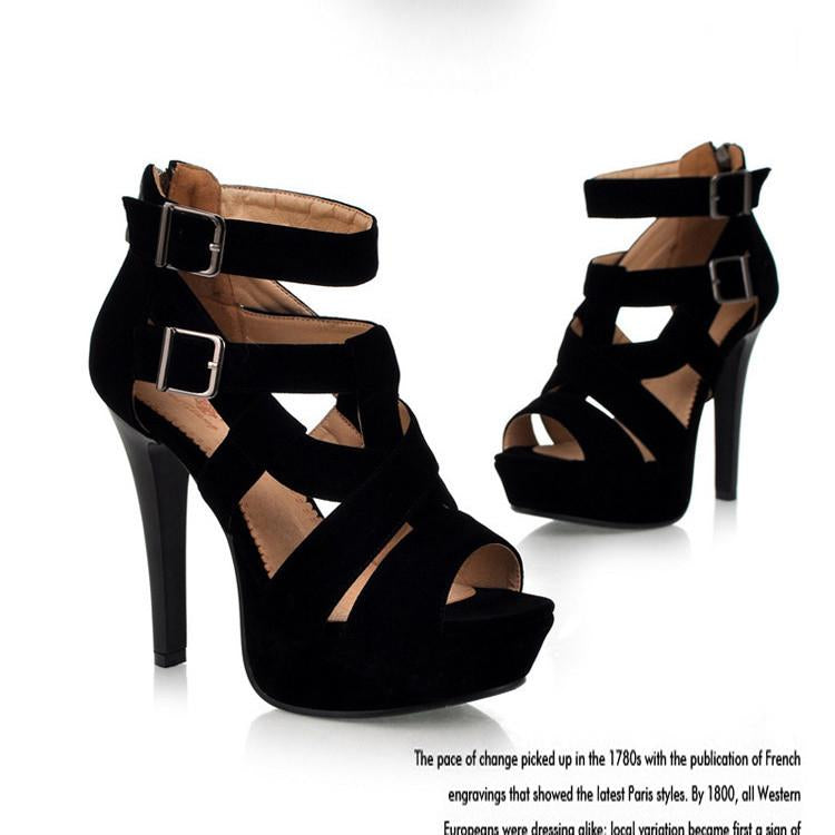 Sexy Ankle Wrap Open Toe Platform High Heel Sandals - OhYoursFashion - 5