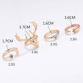 Deer Head Triangle Moon Free Combination Ring Set - Oh Yours Fashion - 11