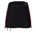 Zipper High Waist Packets Patchwork Slim Short Denim Skirt