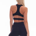 Cut Out Crop Top with High Waist Long Skinny Two Pieces Yoga Sports Set