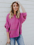 Open Back Lace Up Wrapped Women Pullover Sweater