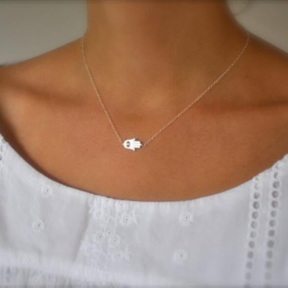 Simple Hand Shape Short Necklace - Oh Yours Fashion - 1