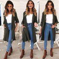 Oversized Candy Color Side Split Women Trench Coat