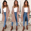 Oversized Candy Color Side Split Women Trench Coat