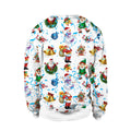 Scoop Santa Claus Snow Digital Print Women Christmas Sweatshirt