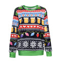 Colorful 3D Digital Print Women Christmas Party Sweatshirt
