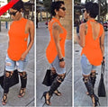 Backless Sleeveless High Neck Slim Sexy Blouse - Oh Yours Fashion - 2