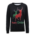 Merry Christmas Reindeer Print Women Christmas Party Sweatshirt