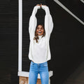 2018 Women's High-neck Pure Color Long Lantern Over-sleeve Sweater