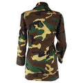 Camouflage Label Pockets Women Casual Oversized Coat