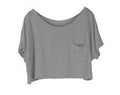 Scoop Casual Short Sleeve Pocket Short Midriff-baring T-shirt - OhYoursFashion - 7