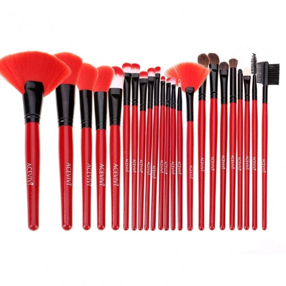 New Fashion Professional 24pcs Soft Cosmetic Tool Makeup Brush Set Kit With Pouch - Oh Yours Fashion - 7