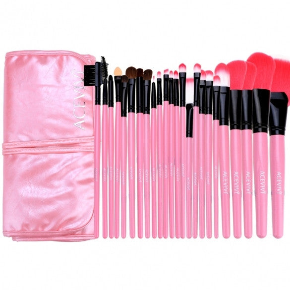 New Fashion Professional 24pcs Soft Cosmetic Tool Makeup Brush Set Kit With Pouch - Oh Yours Fashion - 6