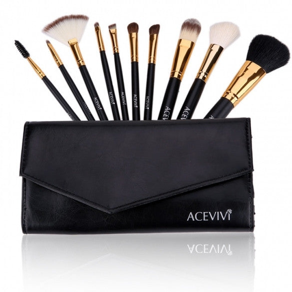 New Fashion Professional 10pcs Soft Cosmetic Tool Makeup Brush Set Kit - Oh Yours Fashion - 1