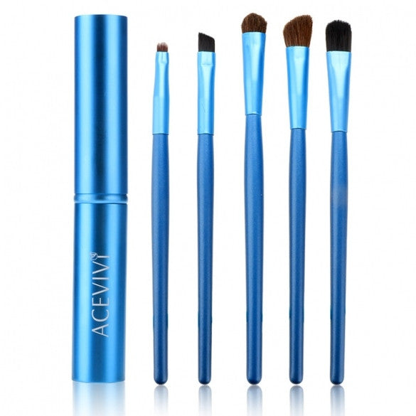 Acevivi New Fashion Professional 5pcs Cosmetic Makeup Tool Brush Set Kit With Alloy Column - Oh Yours Fashion - 4