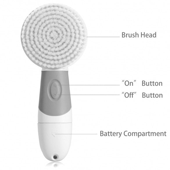 Acevivi 4 In 1 Waterproof Electric Cleaning Brush Set Ultra Brush Cleanser Scrub Bath Body Face Facial Cleaning Brush Kit - Oh Yours Fashion - 3