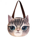 Finejo Fashion Women Cat Head Print Shoulder Bag Tote Clutch Handbag Purse - Oh Yours Fashion - 2
