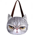 Finejo Fashion Women Cat Head Print Shoulder Bag Tote Clutch Handbag Purse - Oh Yours Fashion - 4